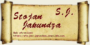 Stojan Japundža vizit kartica